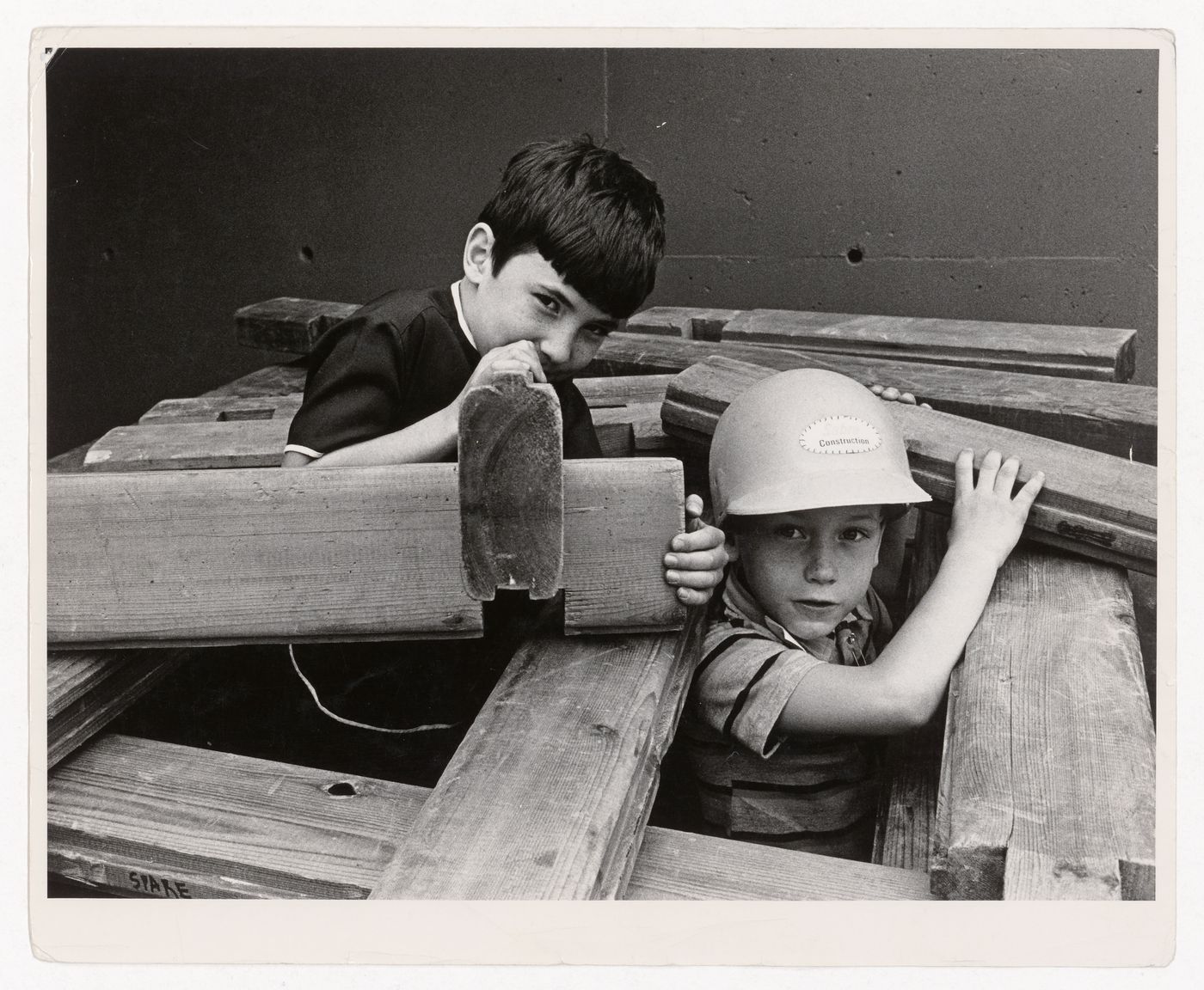 View of children playing at Children's Creative Centre Playground, Canadian Federal Pavilion, Expo '67, Montréal, Québec