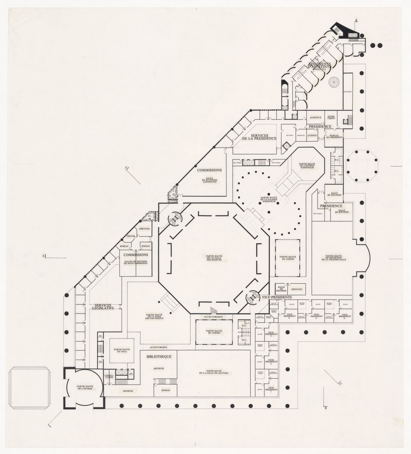 Plan for Assemblée populaire nationale [National People's Assembly], Algiers, Algeria