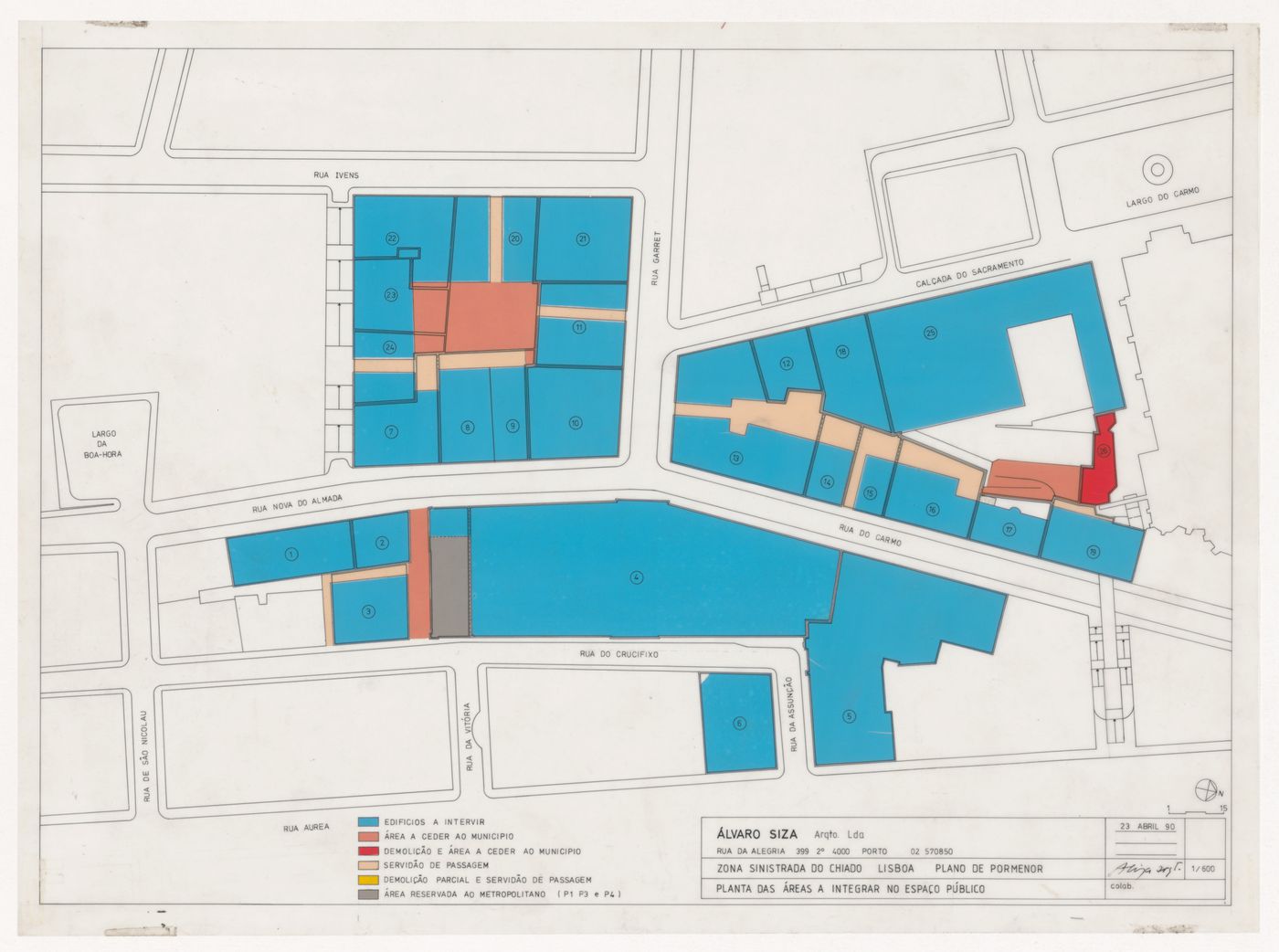 Plan for Reconstrução do Chiado [Reconstruction of the Chiado area], Lisbon