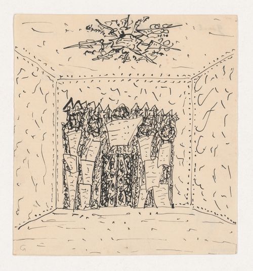 Visionary design for a double door in an entrance hall