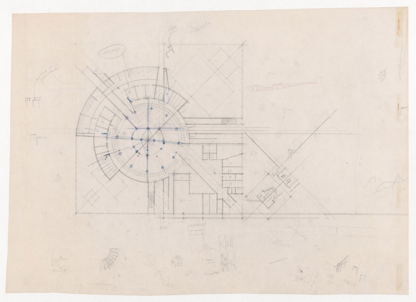 Sketch plan for Görlitzer Bad swimming pool, Berlin, Germany