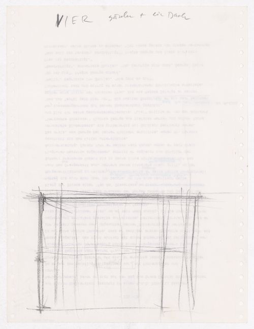Sketch perspective for the E,D,E,N, Pavilion, Rheinfelden, Switzerland
