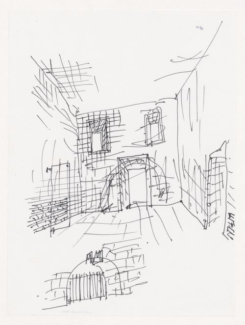 Sketch perspective for Reconstrução do Chiado, Lisbon, Portugal