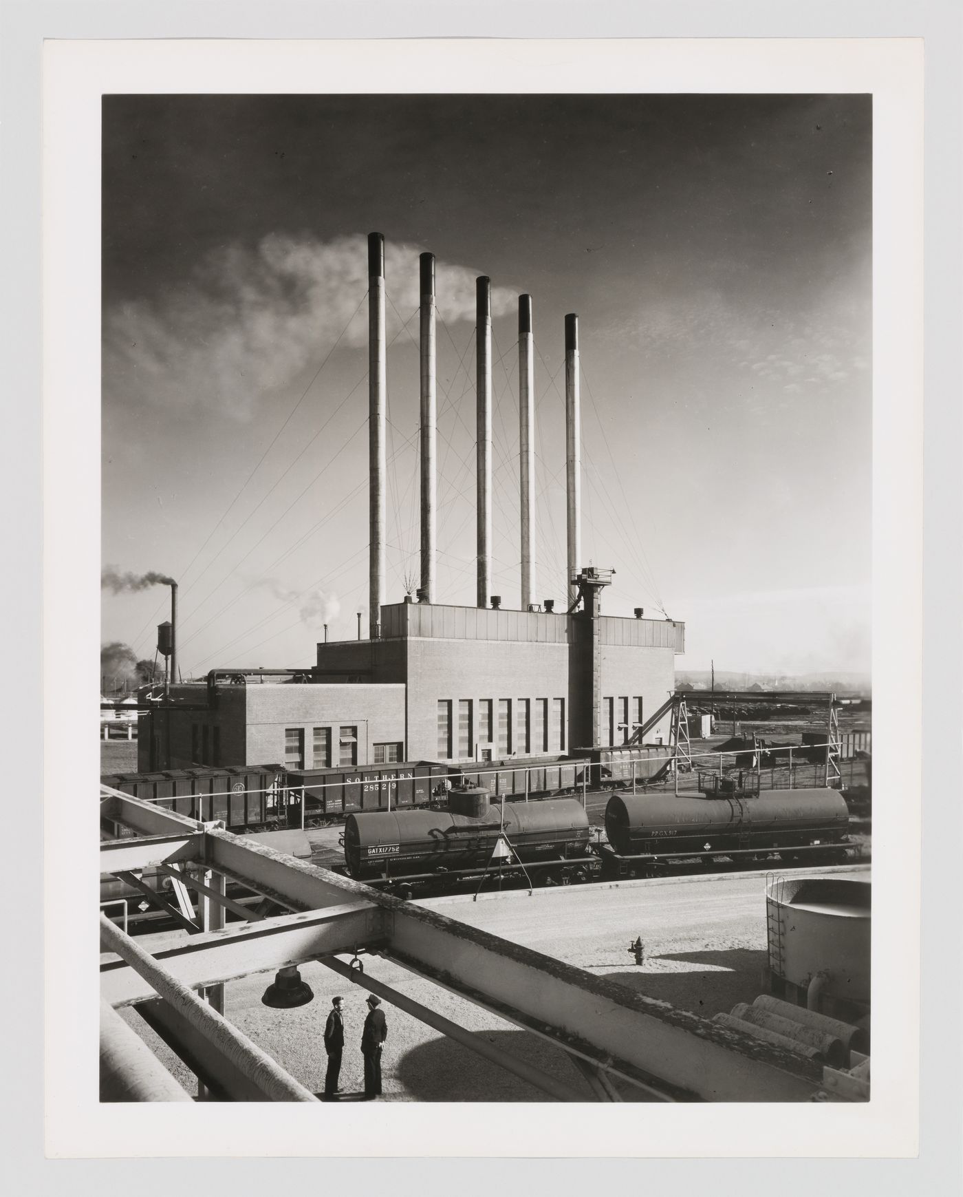 View of the principal façade of the Boiler House, B.F. Goodrich Company Geon Plant, Louisville, Kentucky