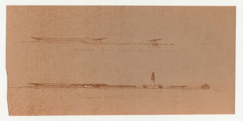 Boeing Airport, Burbank, California: Elevation and section for buildings