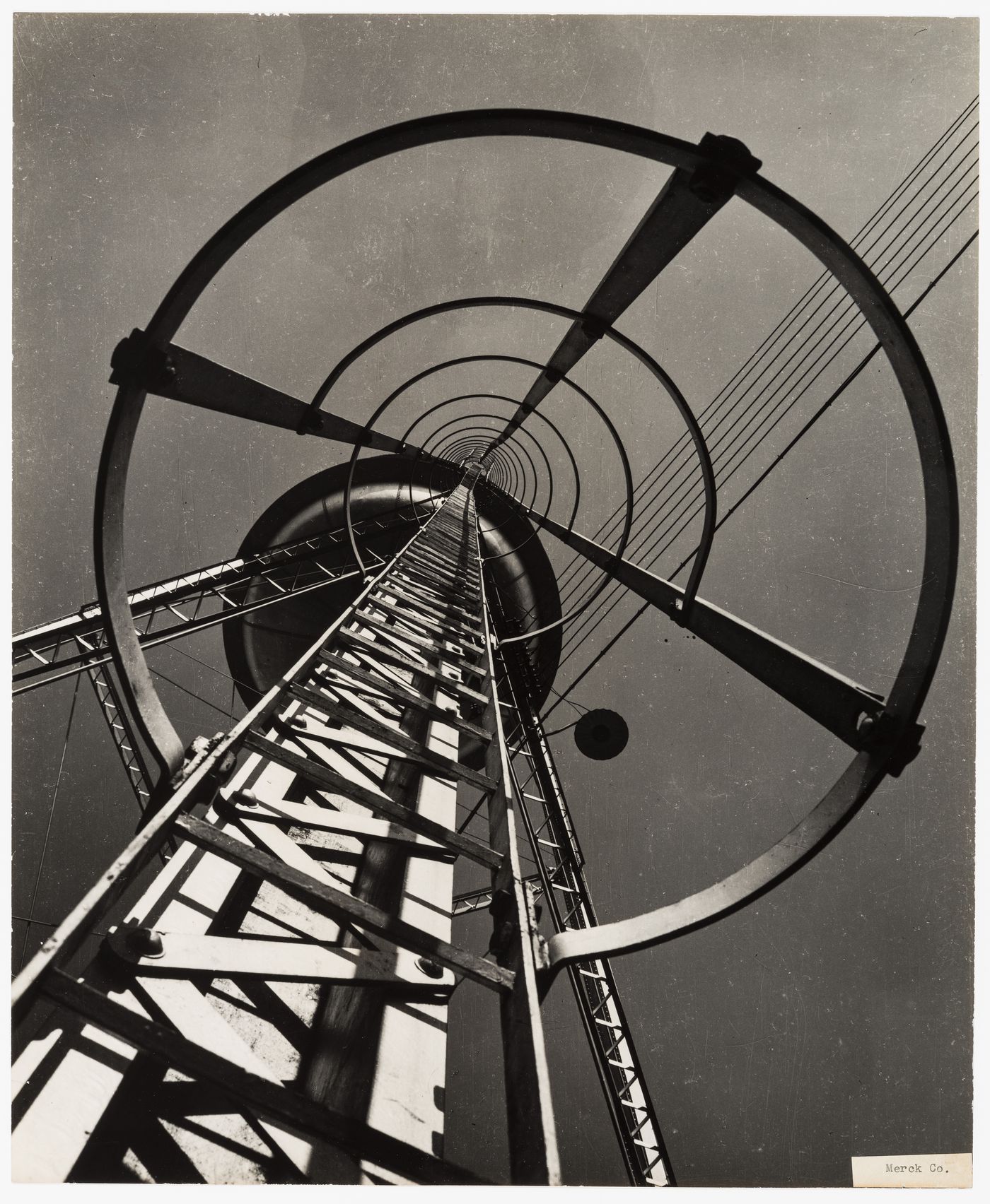 Transmission Tower (ca. 1950): View from the base looking up