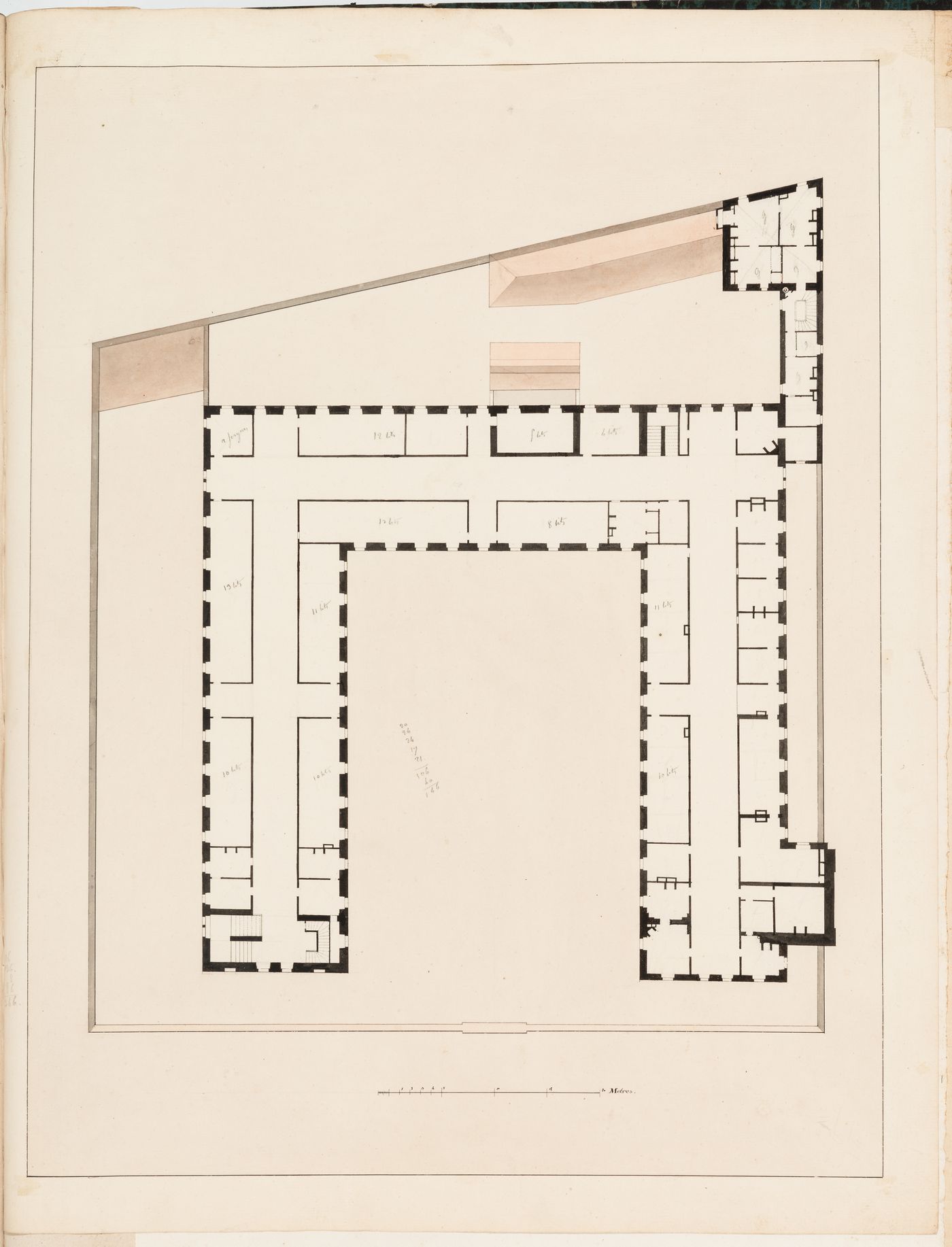 Project for alterations to the Caserne des Minimes, rue des Minimes: Plan