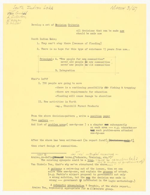 Meeting notes for South Indian Lake, Manitoba