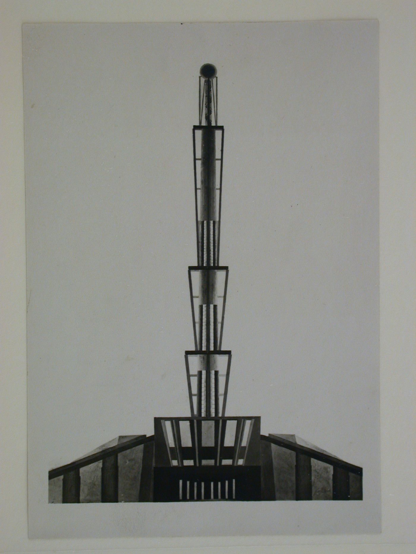 Photograph of an elevation for a monument to Christopher Columbus, Santo Domingo, Dominican Republic