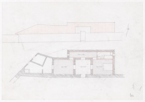 Plan and elevation for Casa Ana Costa, Quinta de S. Ovídio, Lousada, Portugal