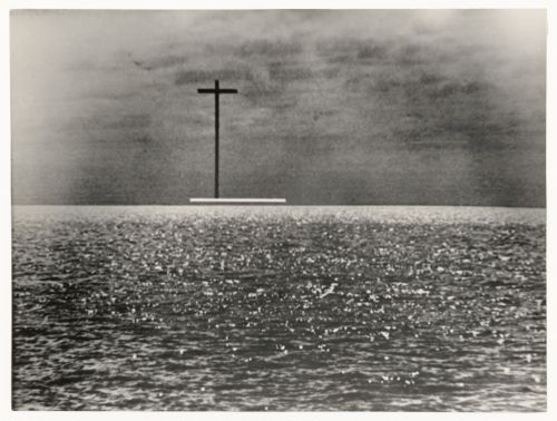 Photomontage showing the church on Rio de la Plata for Cruz en el Rio de la Plata, Buenos Aires, Argentina