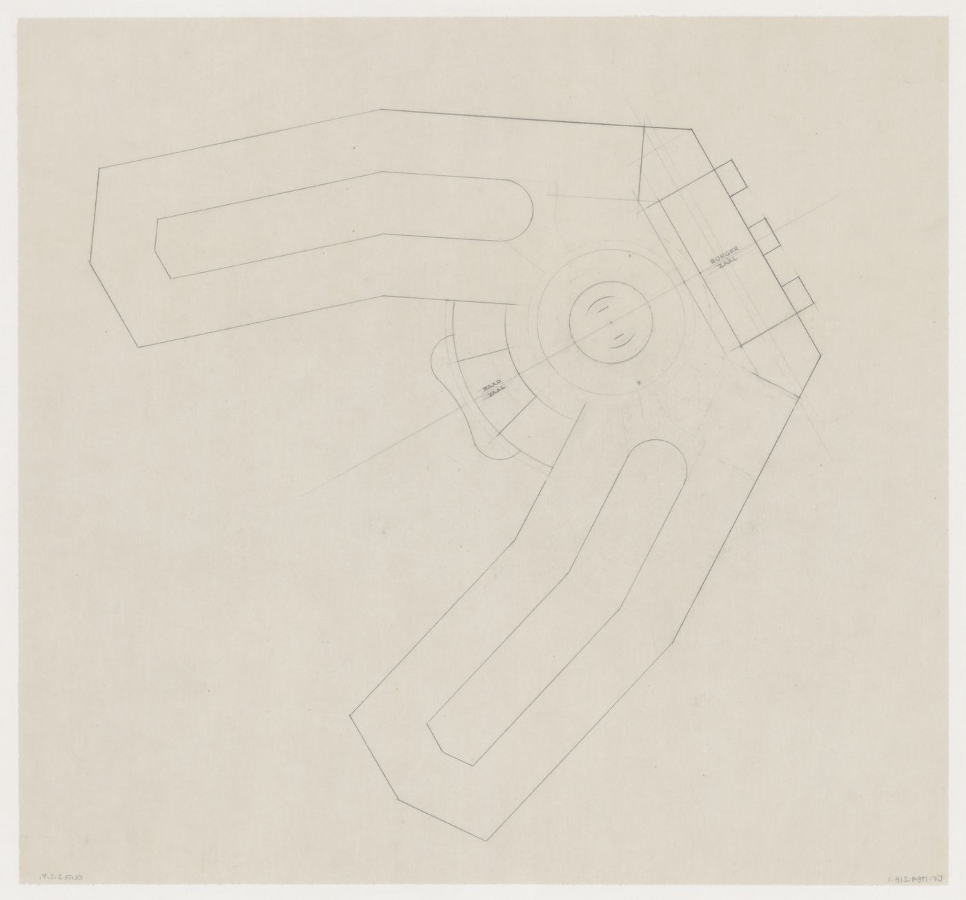 Plan for a city hall for the reconstruction of the Hofplein (city centre), Rotterdam, Netherlands