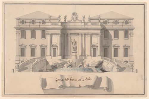 Fontana di Trevi elevation, after Nicola Salvi, Rome