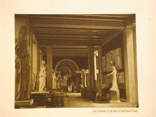 Corridor at the back of the Greek Court, Crystal Palace, Sydenham, England