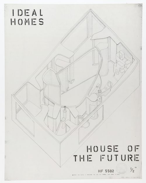 Axonometric for the House of the Future, Daily Mail Ideal Homes Exhibition, London, England
