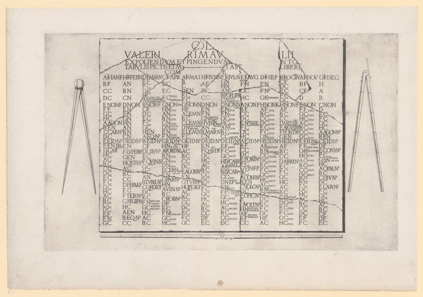 Elevation of the Calendarium Maffeianum relief