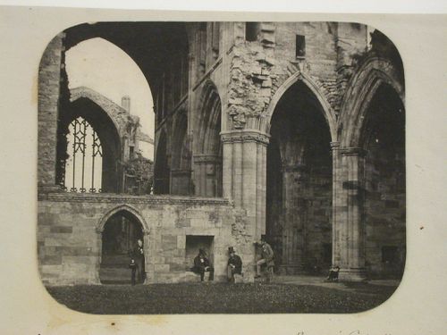 Abbey interior, Lindisfarne Priory, Holy Island, Northumberland, England