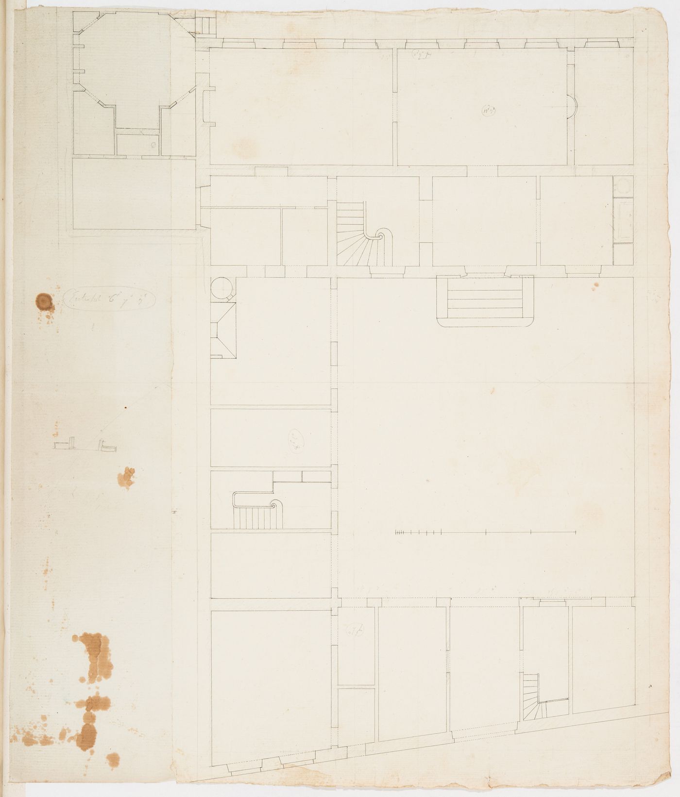 Project for renovations for a house for M. le Dhuy: Ground floor plan