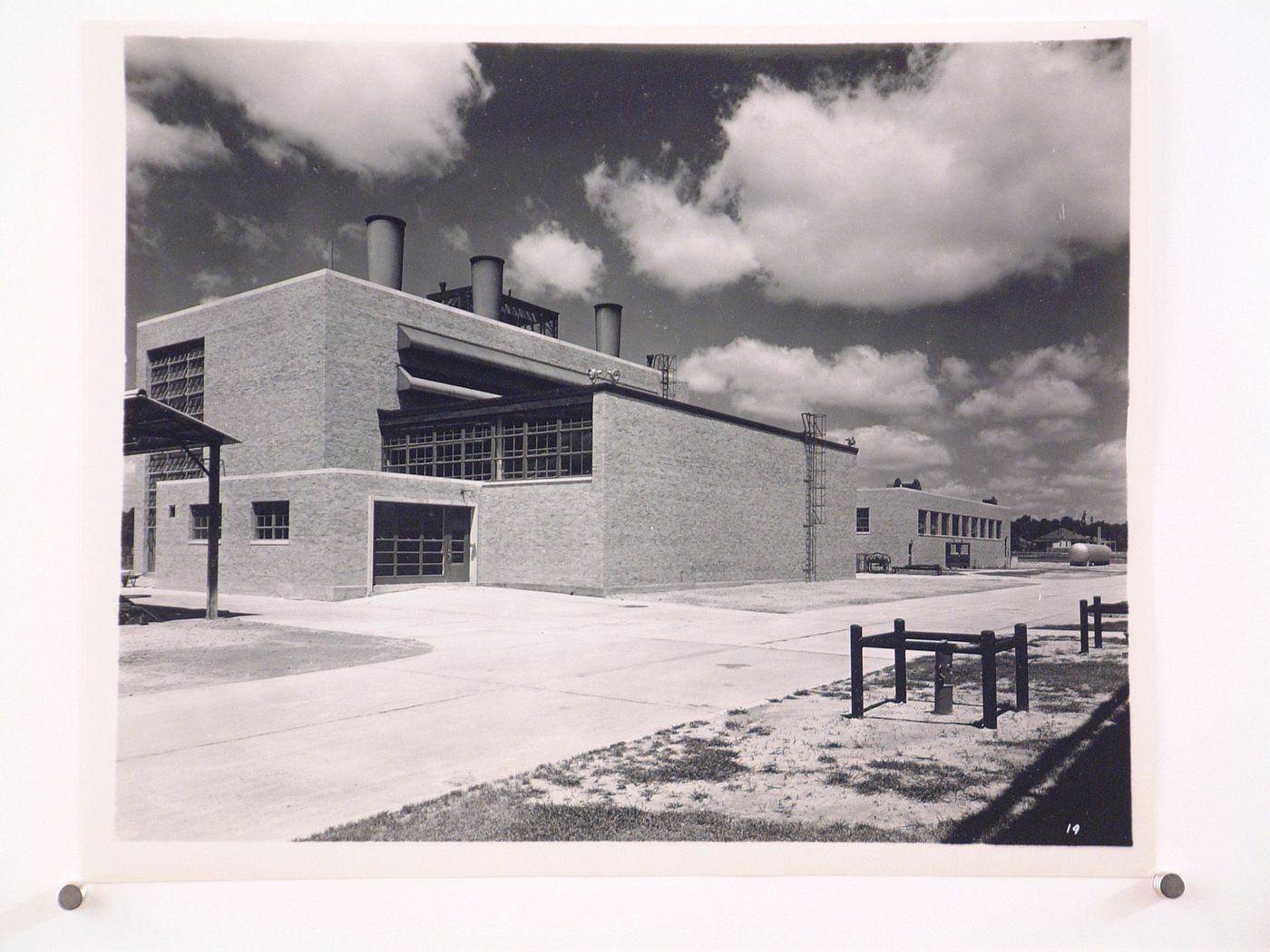 View of the principal [?] and lateral façades of the Boiler House, Ford Motor Company Automobile Assembly Plant, Atlanta, Georgia, United States