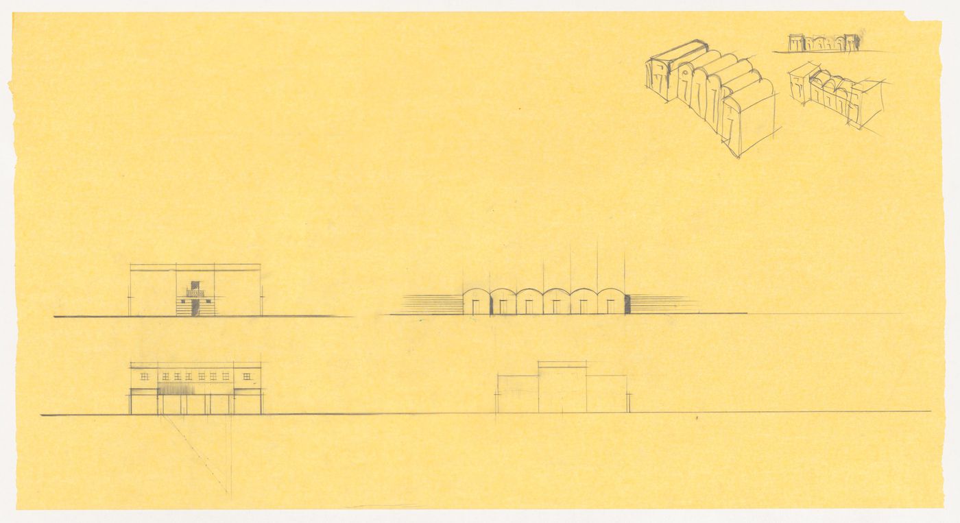 Unidentified elevations with sketches