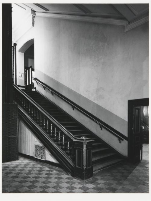 View of basement staircase, Old City Hall, Boston, Massachusetts, United States