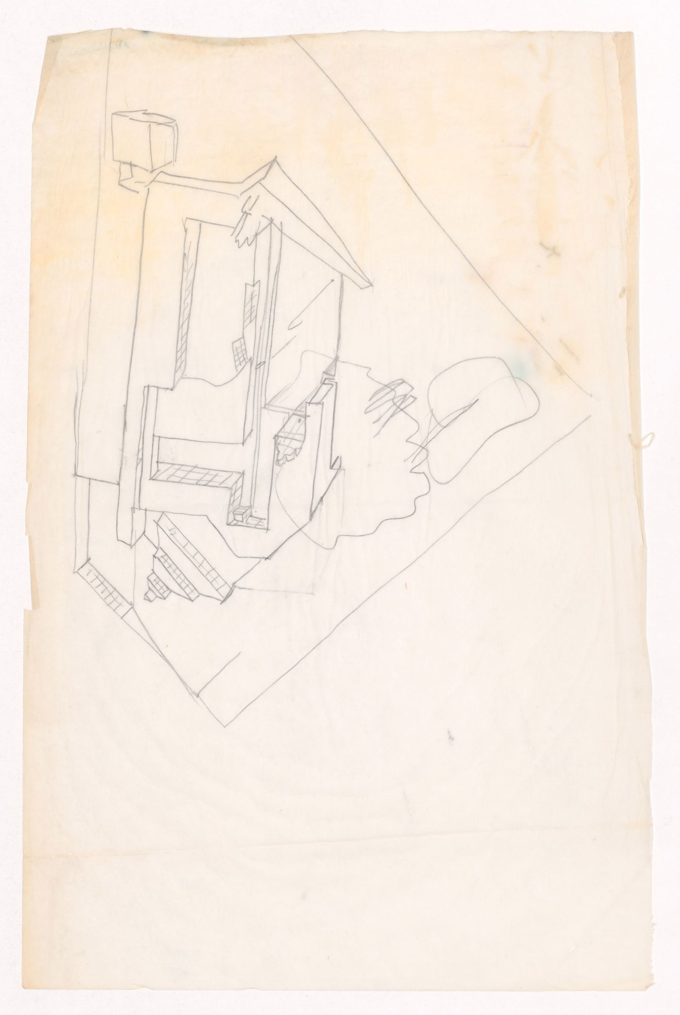 Sketch axonometric view for Casa Marques Pinto, Porto, Portugal