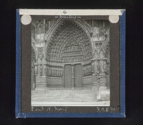 View of west portal at south end of Cathédrale d’Amiens, Amiens, France