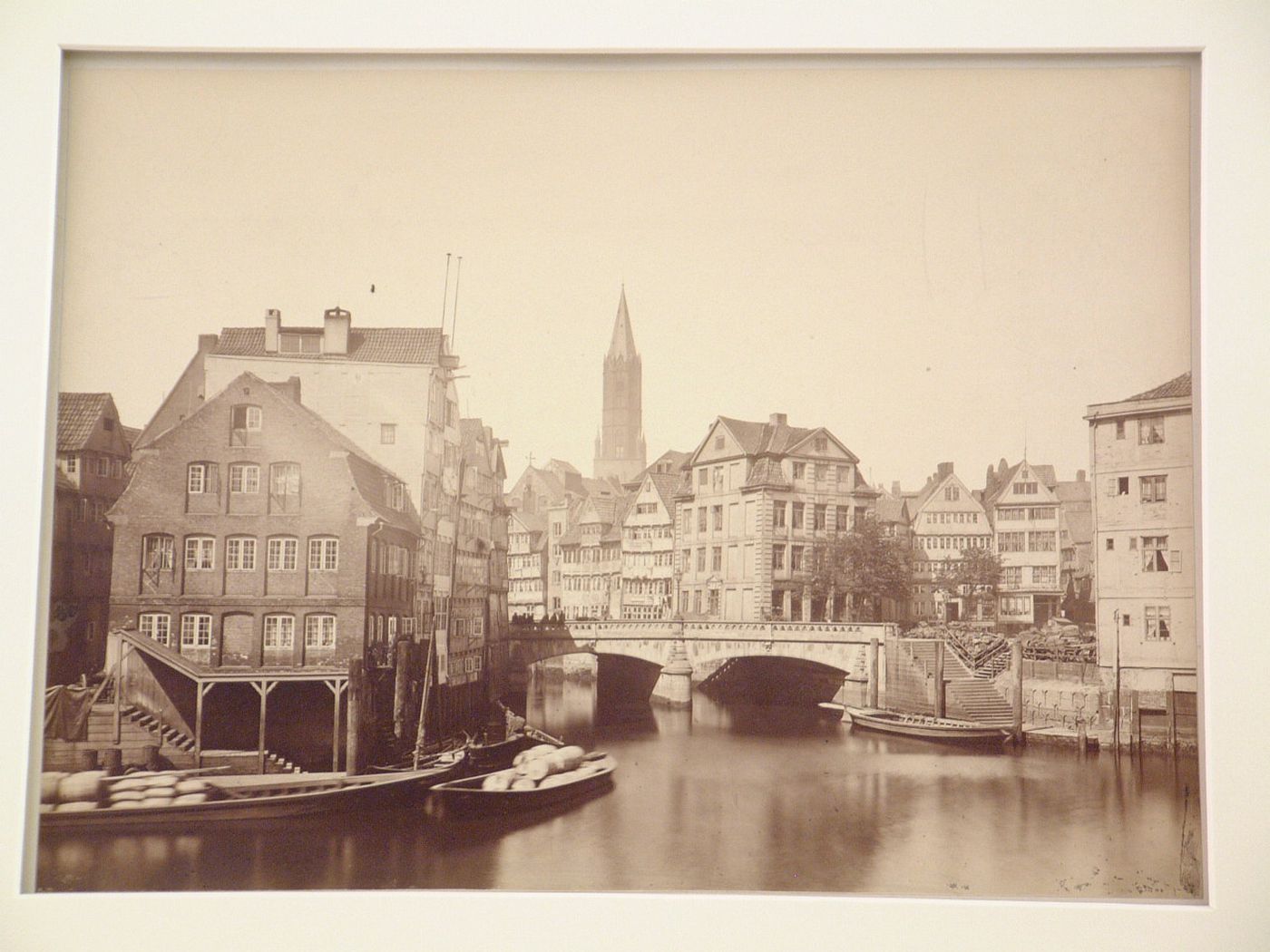 View of Winser street bridge, Hamburg, Germany
