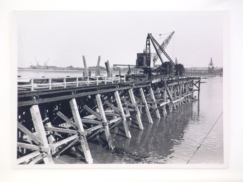 View of construction of a dock