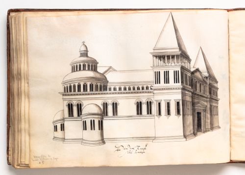 Perspective view for a temple in the antique manner