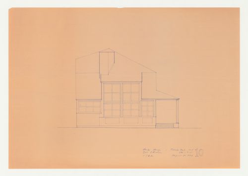 East elevation for the Hanks-Paré Residence, Tuxedo Park, New York