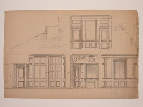 Drwgs rel.to Chateau deLanchneil(?)-interior wall elev&det