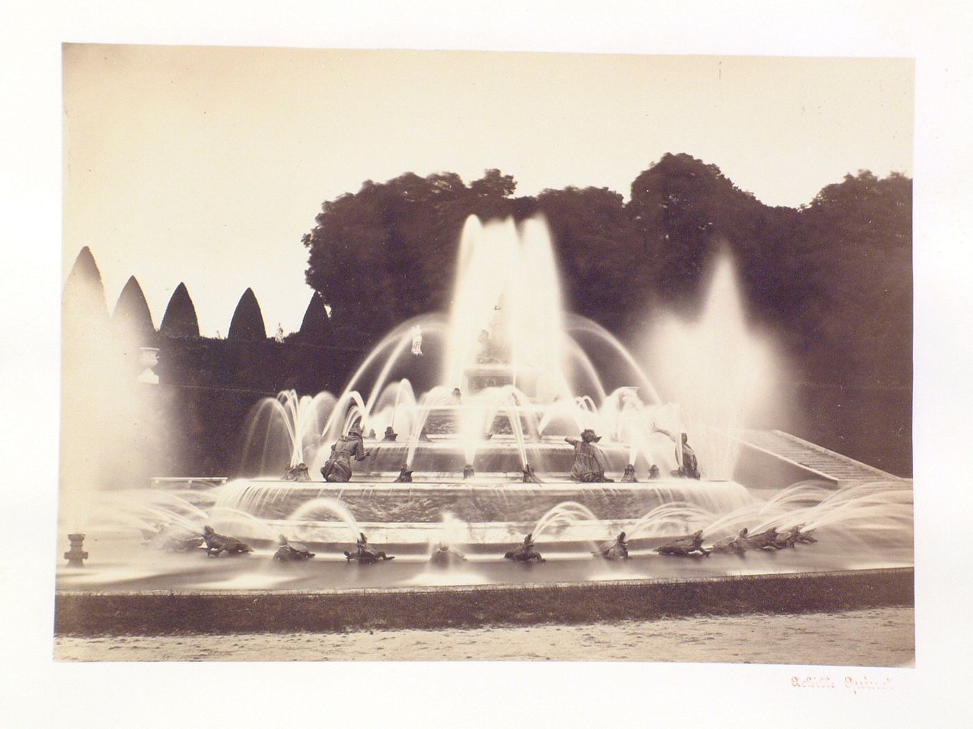 Detail view of Latona fountain, Versailles, France