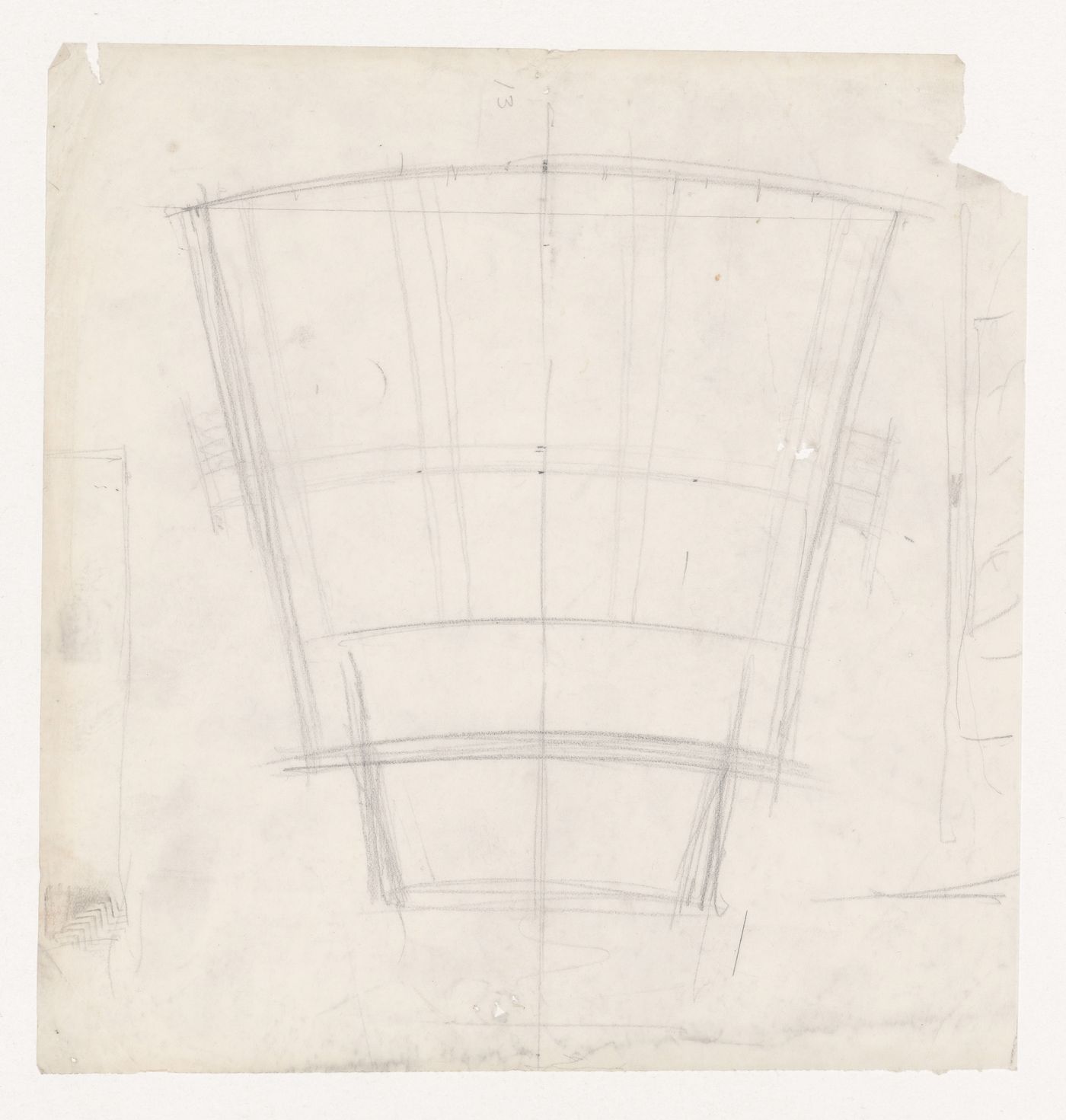 Sketch plan for an auditorium for Illinois Institute of Technology