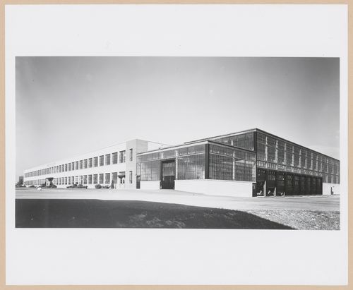 View of the principal and lateral façades of the Manufacturing Building, General Motors Corporation Delco Appliance division Assembly Plant, Rochester, New York