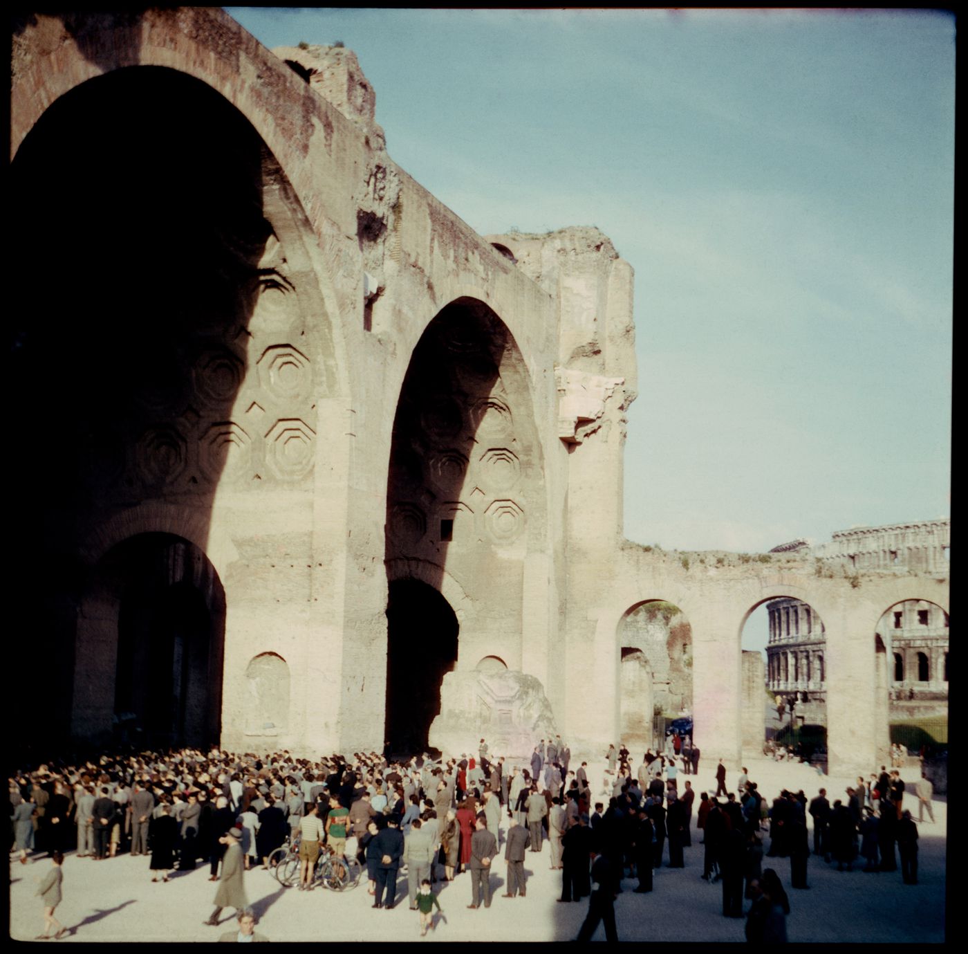 View of Basilica of Maxentius, Rome, Italy