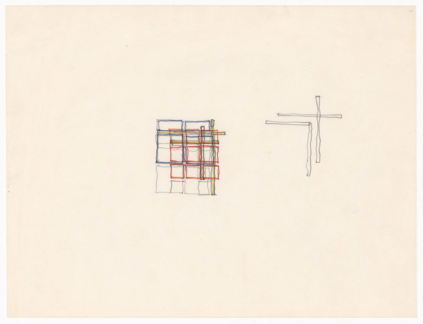 Sketches for House VI, Cornwall, Connecticut