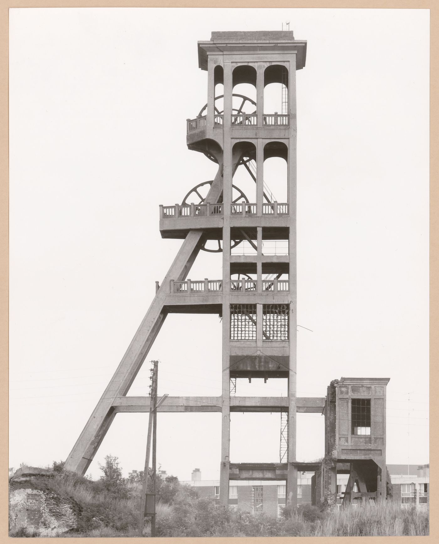 View of a minehead of Puits Dutemple, Valenciennes, France