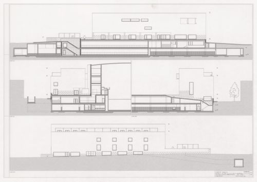 Building B elevations for Centro Cultural Manzana del Revellin, Ceuta, Spain