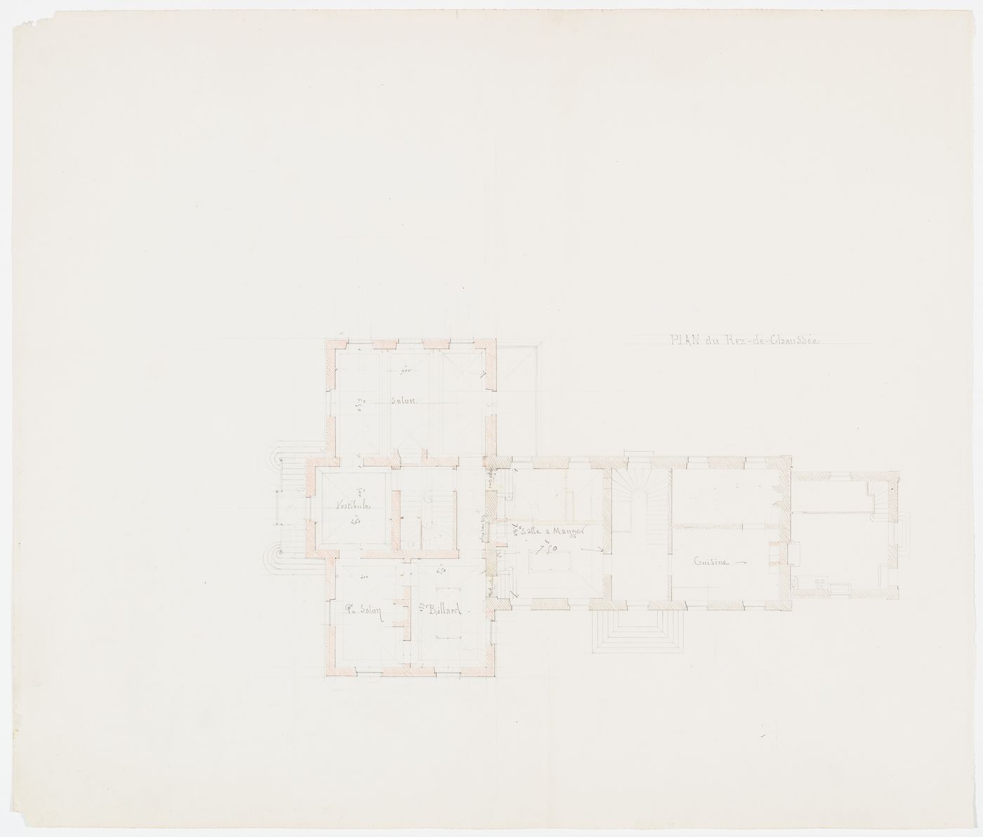 Château de Marcoussis: Ground floor plan