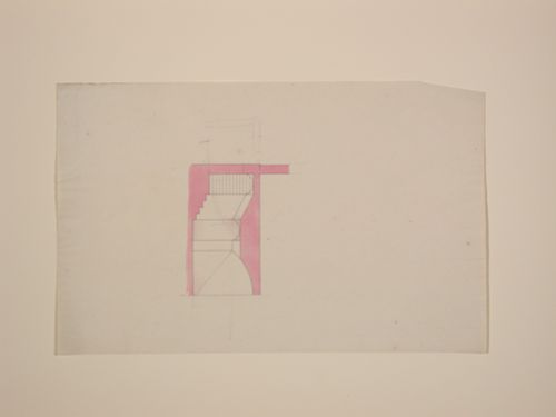 Section through basement for Boucherie, Marché des Carmes, Paris