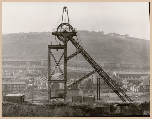 View of the winding tower of Cwmcynon Colliery, Mountain Ash, South Wales