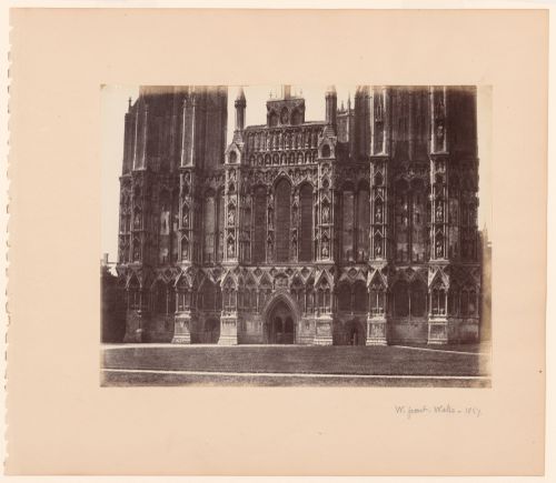 Western façade of Wells Cathedral, Wells, Somersetshire, England