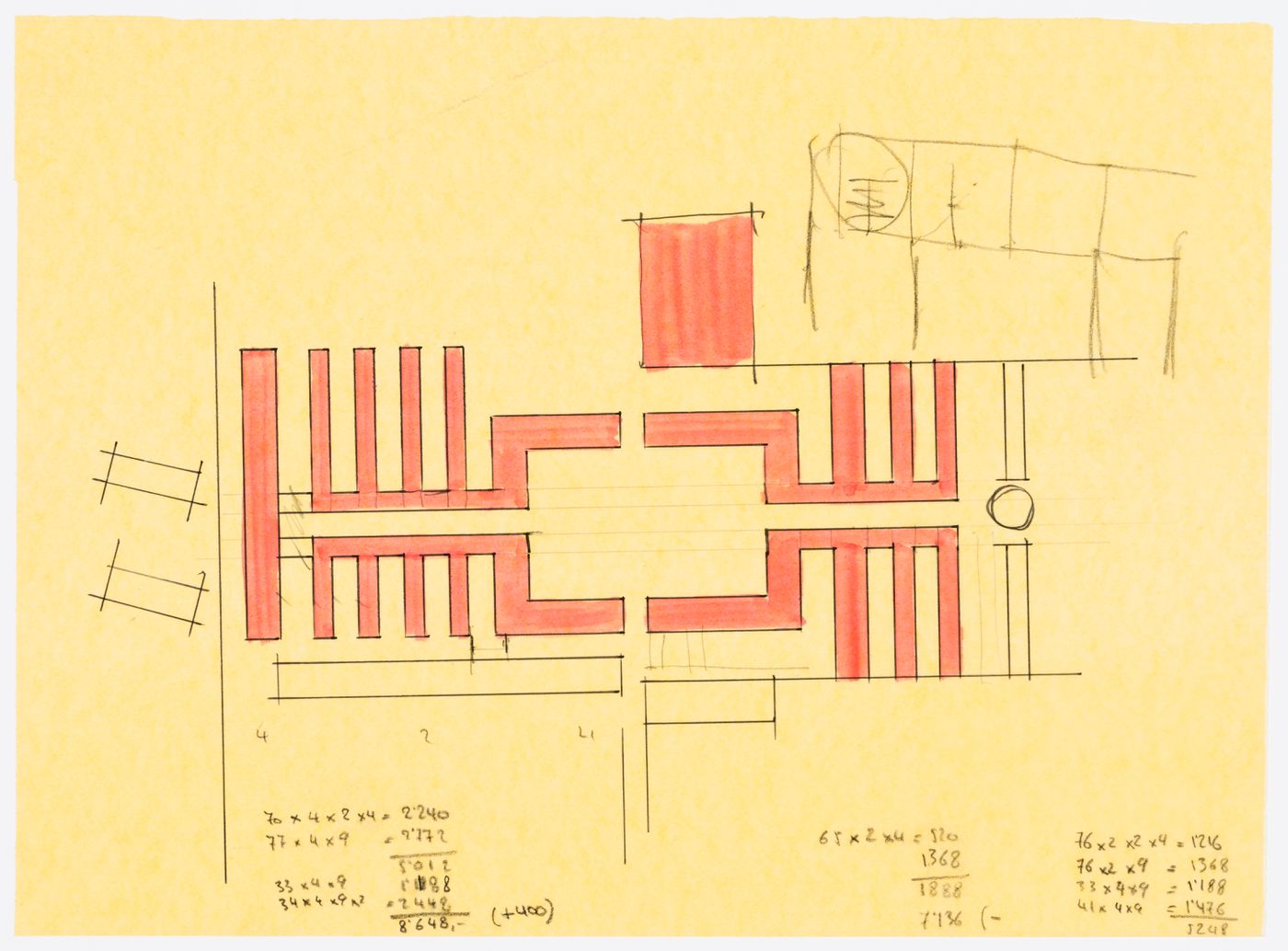 Project for redevelopment of the Campo di Marte area of La Giudecca, Venice, Italy: sketch plan