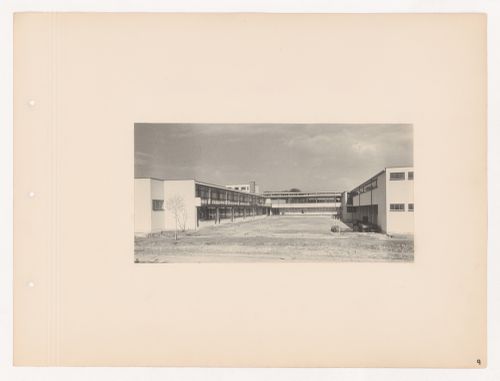 View of the west courtyard of the Budge Foundation Old People's Home, Frankfurt am Main, Germany