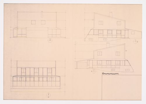 Élévations, Maison Bernard Laurin, Saint-Benoît, Mirabel, Québec, Canada