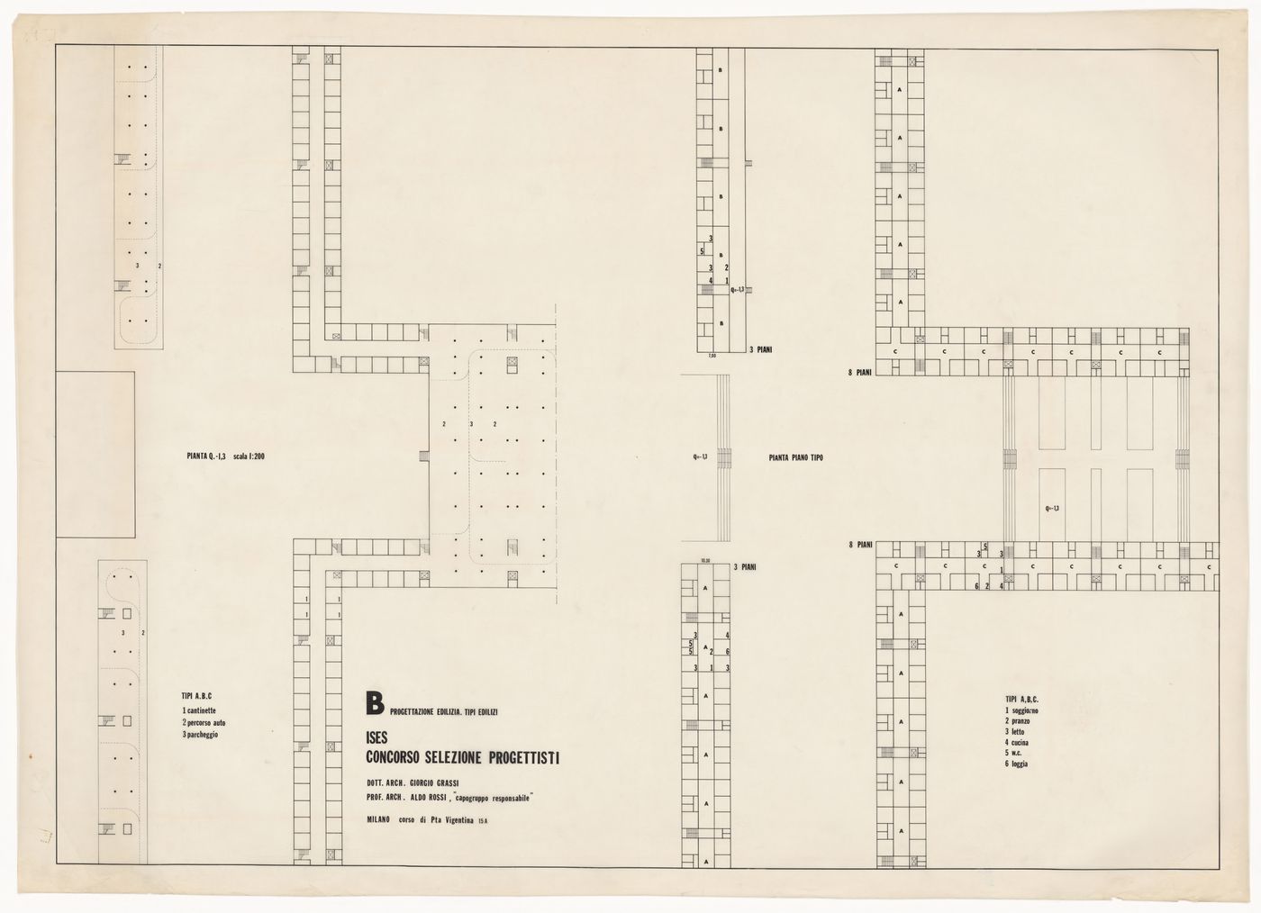 Plan for Quartiere residenziale a Napoli, Naples, Italy