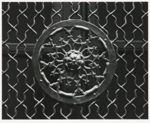 Detail view of window grill, City Hall Avenue, Old City Hall, Boston, Massachusetts, United States