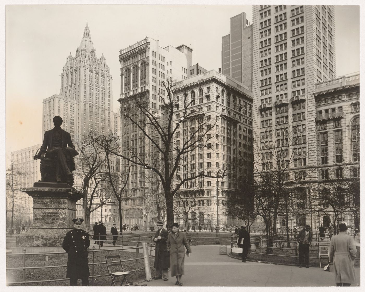 View northeast from Madison Square, 5th Ave and Broadway, New York City, New York