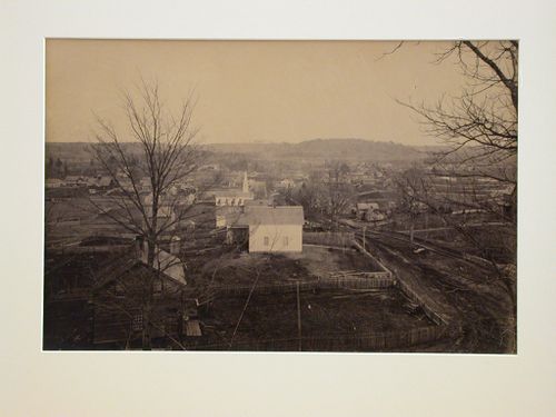 Panoramic view of rural town, New England